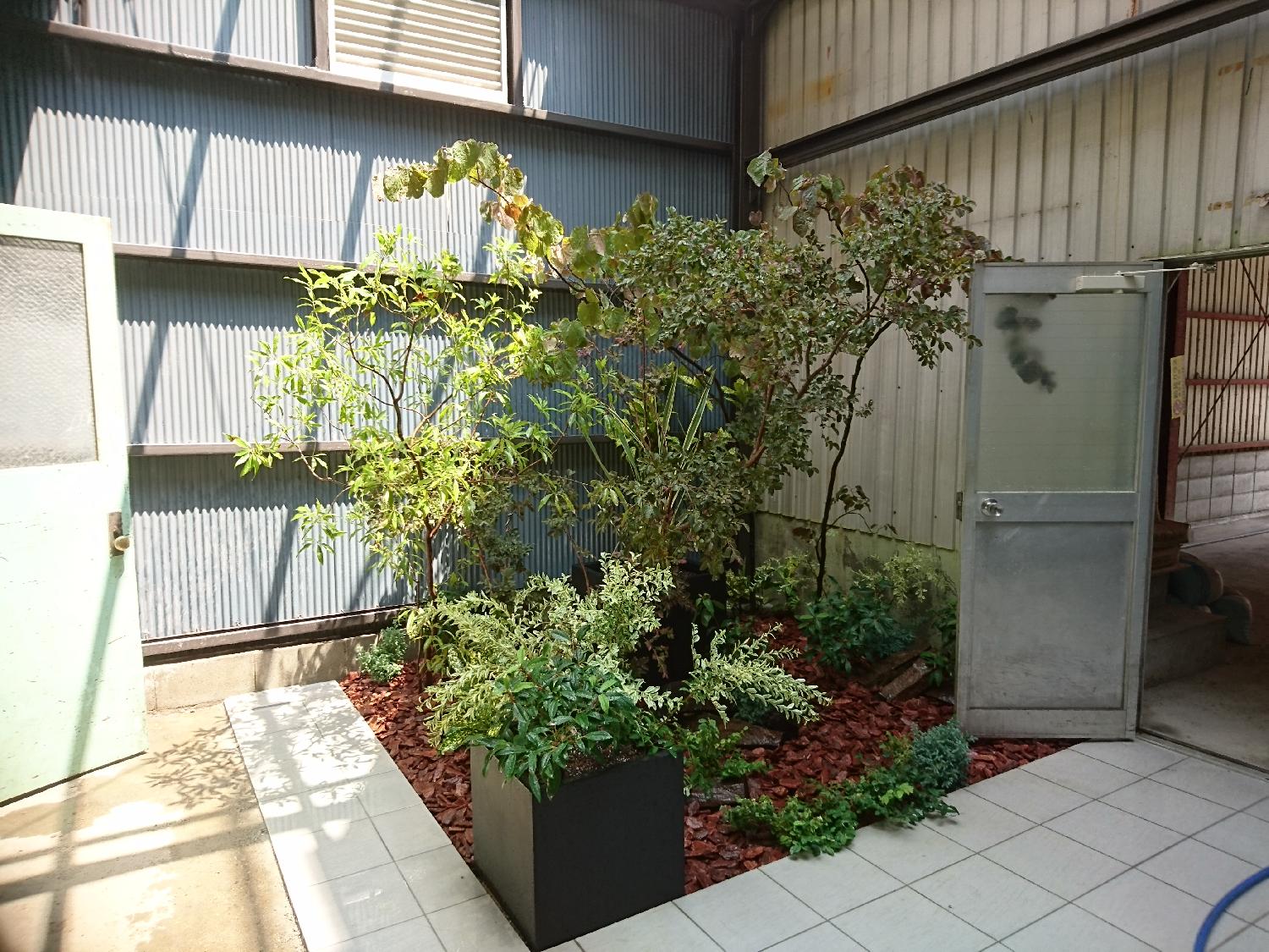 I様ビル　中庭植栽工事