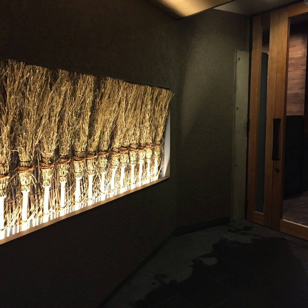 店舗 竹ほうき生垣・玄関植栽